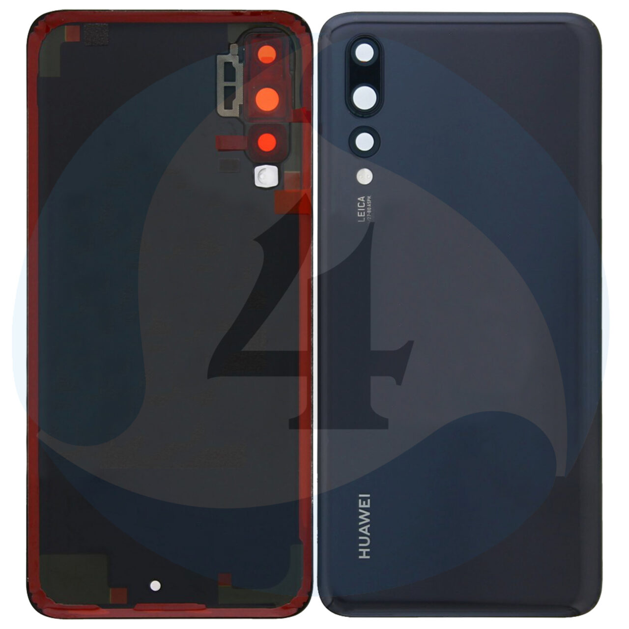 Huawei P20 Pro CLT L09 CLT L29 Battery Cover Midnight Black 1000x1000h