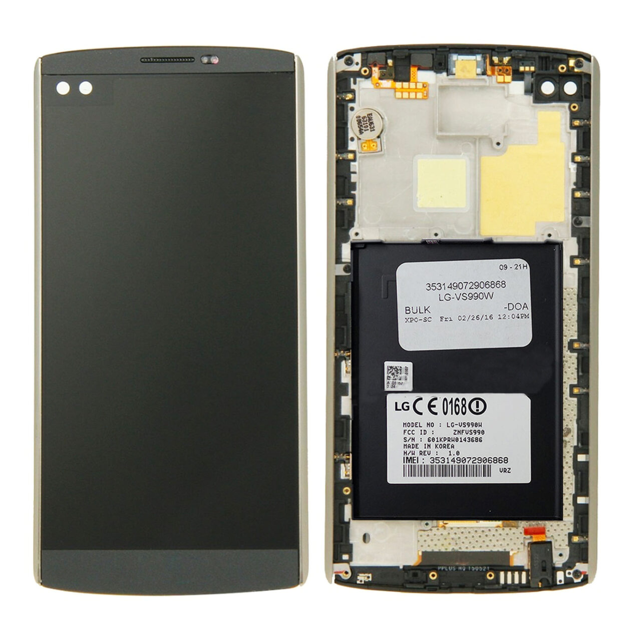 LCD Touch Frame Black For LG V10 H960 A