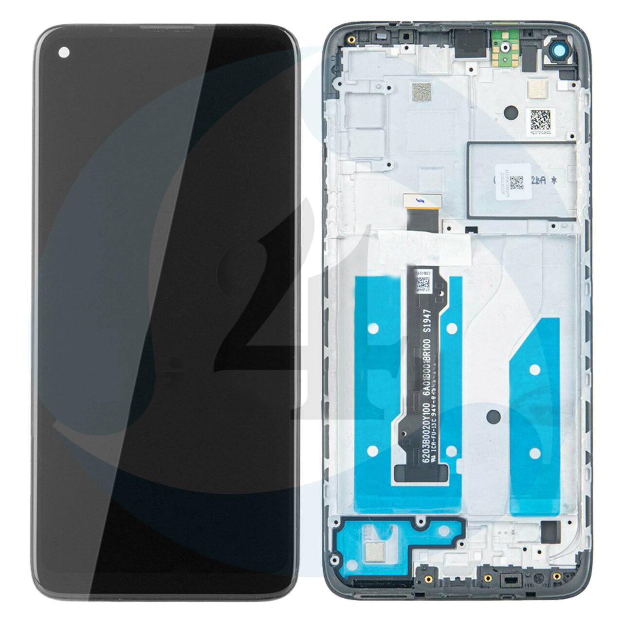 LCD Touch Pad Complete Motorola Moto G8 Xt2045 With Frame Black 5 D68 C16383 Original S Ervice Pack