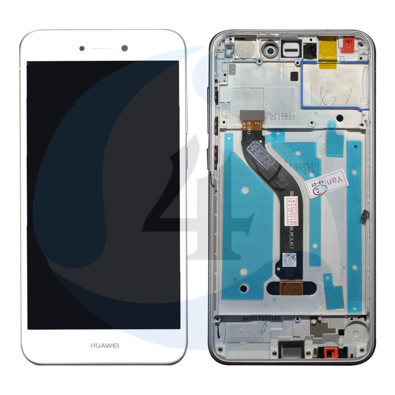 Lcd Touch Frame White For Huawei P8 Lite 2017