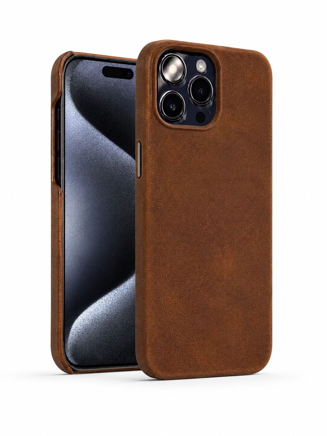 Leather Backcover Case Brown For i Phone Pro Models
