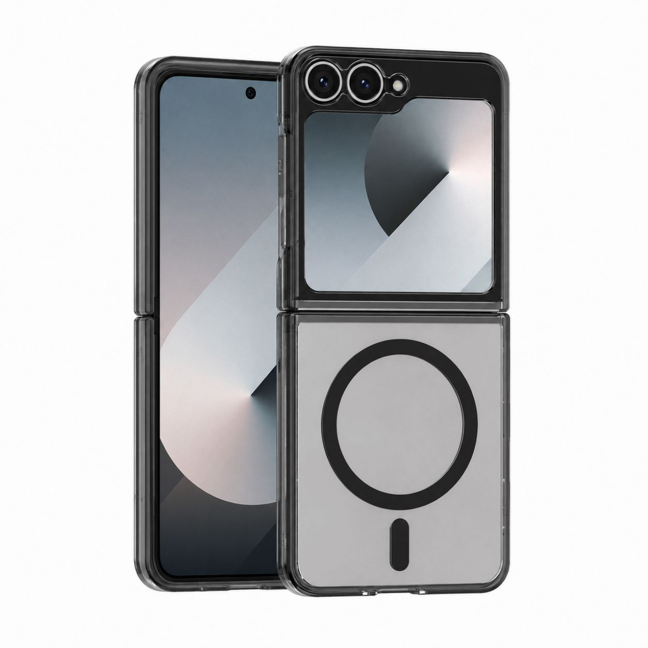 Magnetic Case Transparant Black For Samsung Galaxy Z Flip6