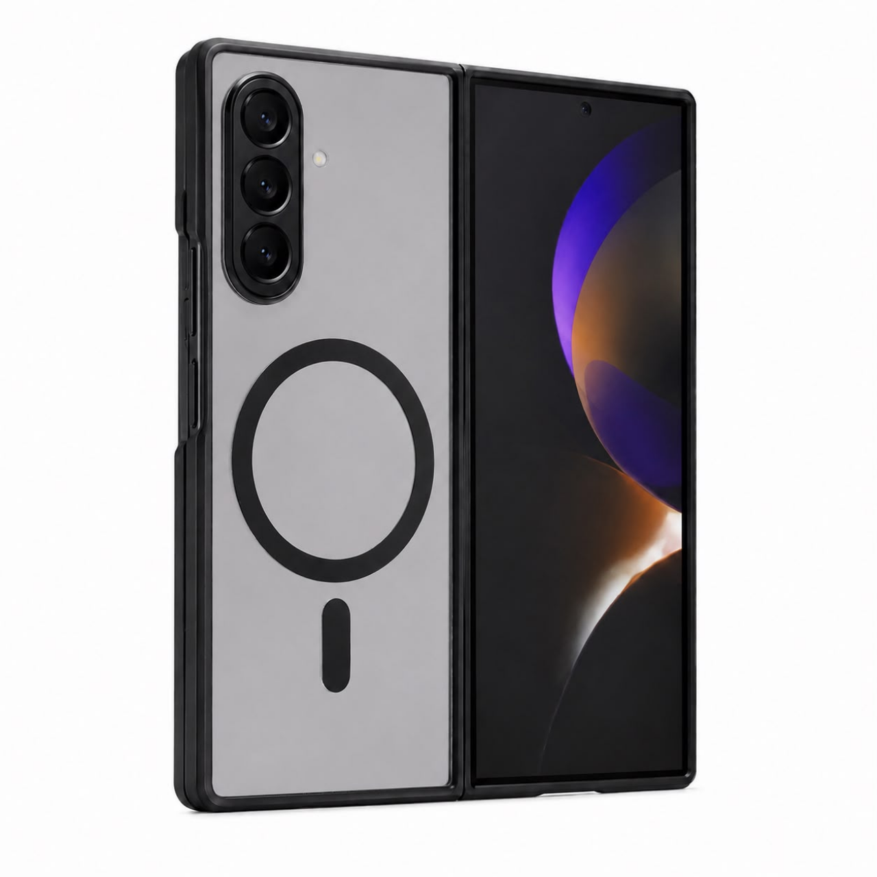Magnetic Case Transparant Black For Samsung Galaxy Z Fold7