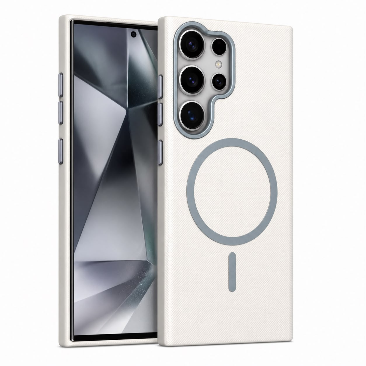 Magnetic Dotted Case White For Sam S24 Ultra