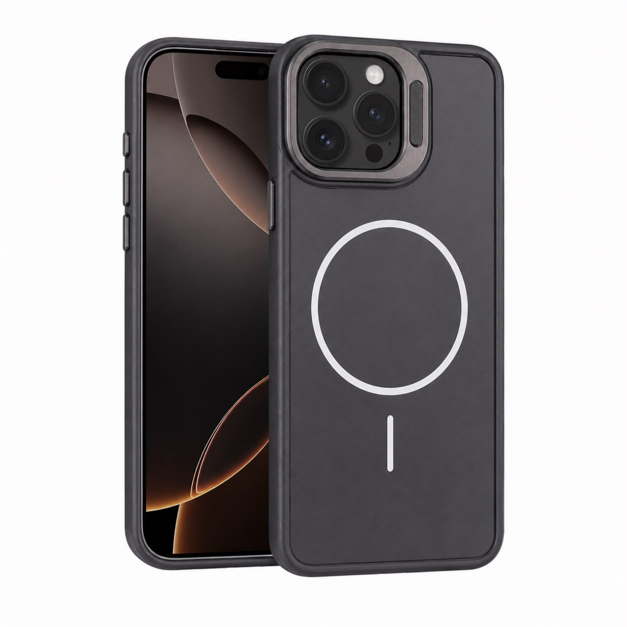 Magnetic Matte Case With Camera Protection Black For Samsung Galaxy A07