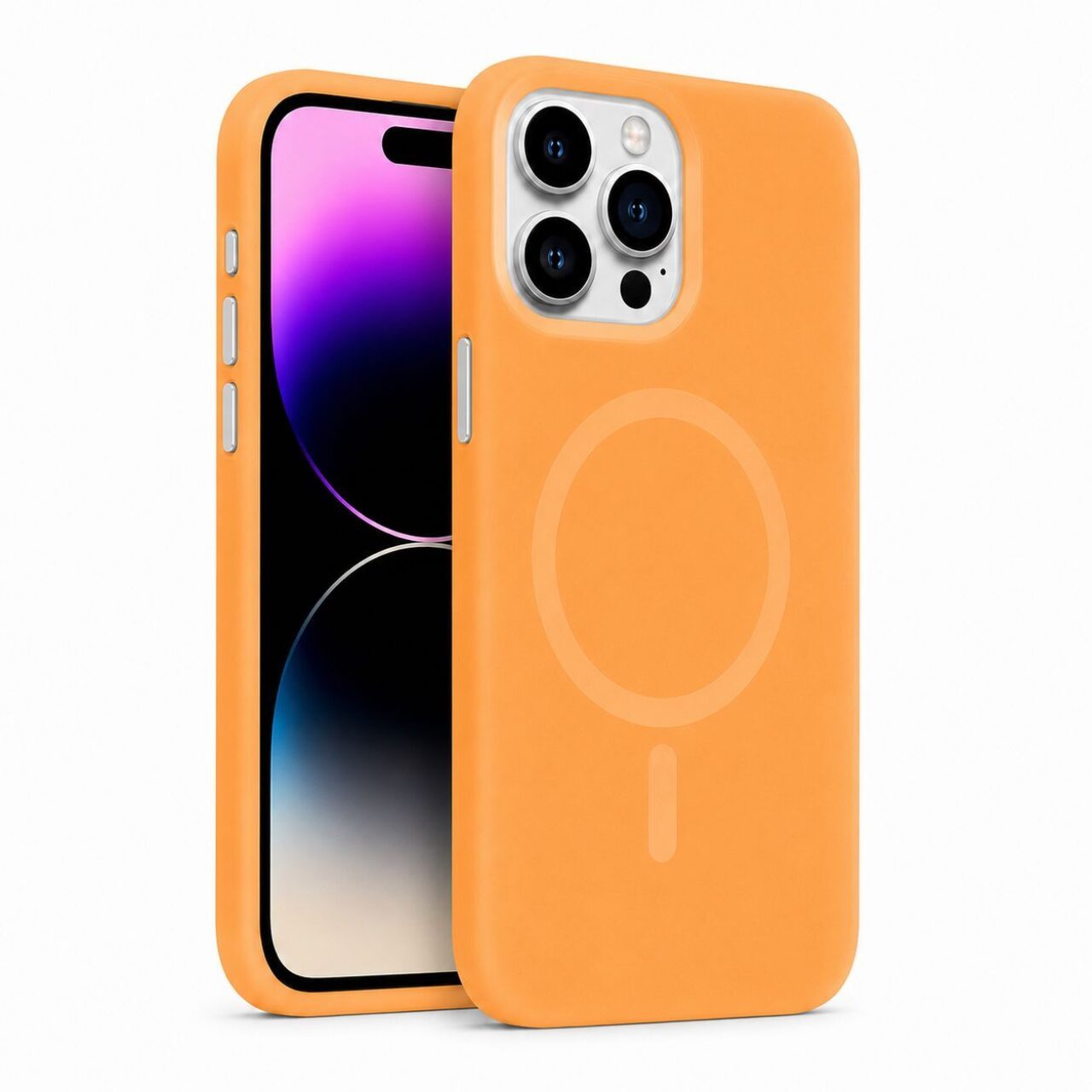 Magnetic Silicone Case Orange For i Phone