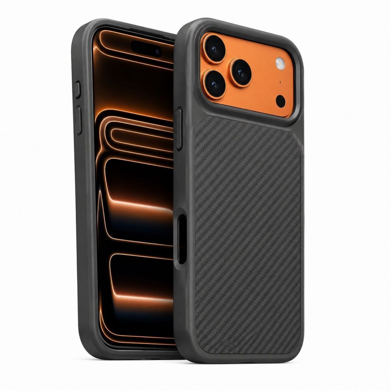 Magnetic Carbon Case Black For iPhone rectangle