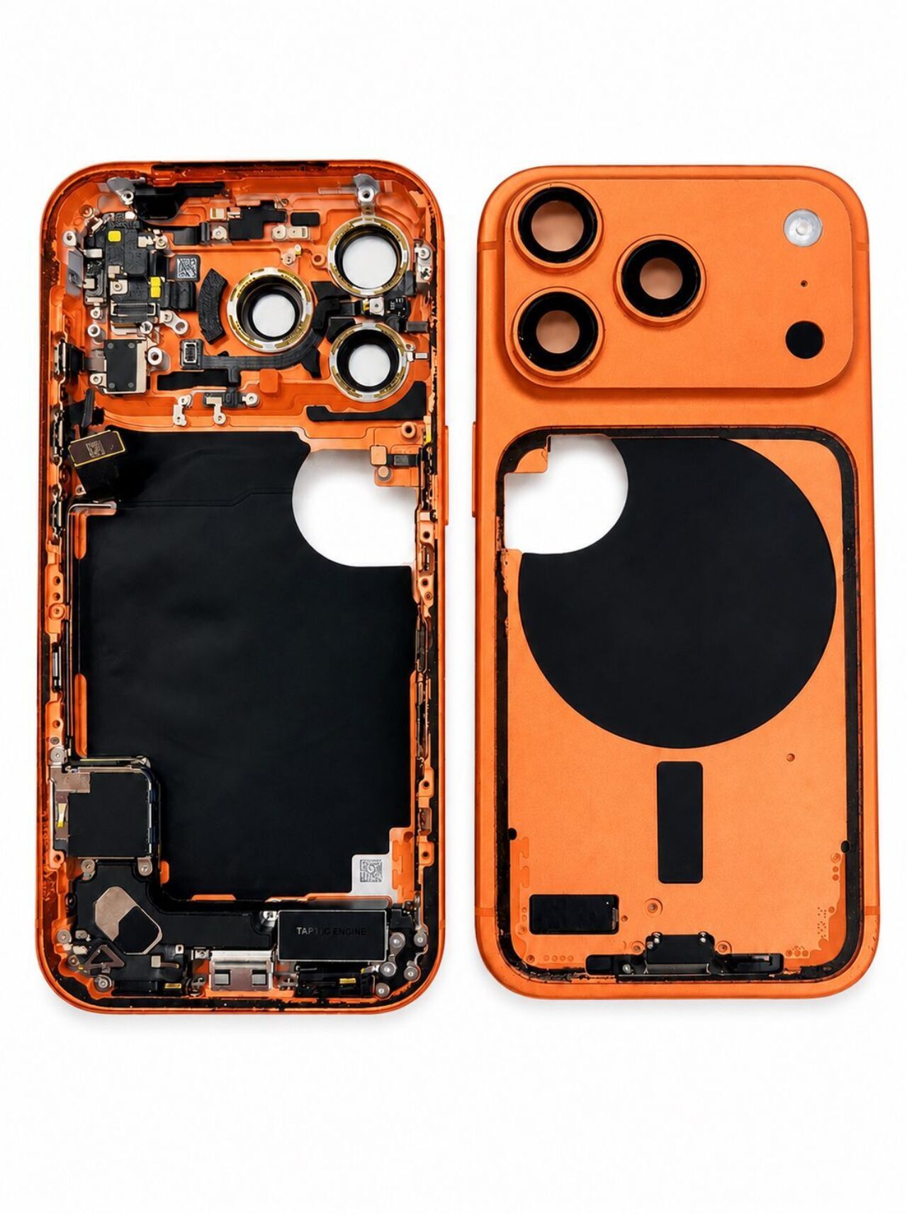 Middle Frame With Small Parts Pulled Grade A B Orange For i Phone 17 Pro Max