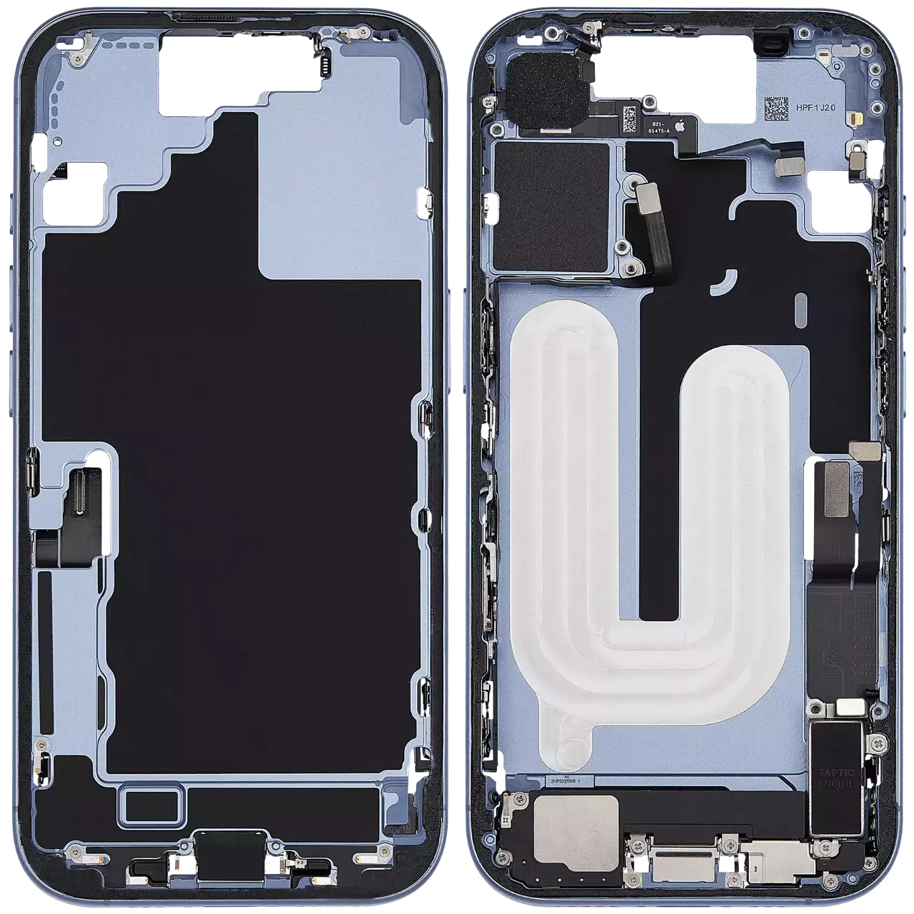 Middle Frame With Small Parts Pulled Grade A Blue For i Phone 17