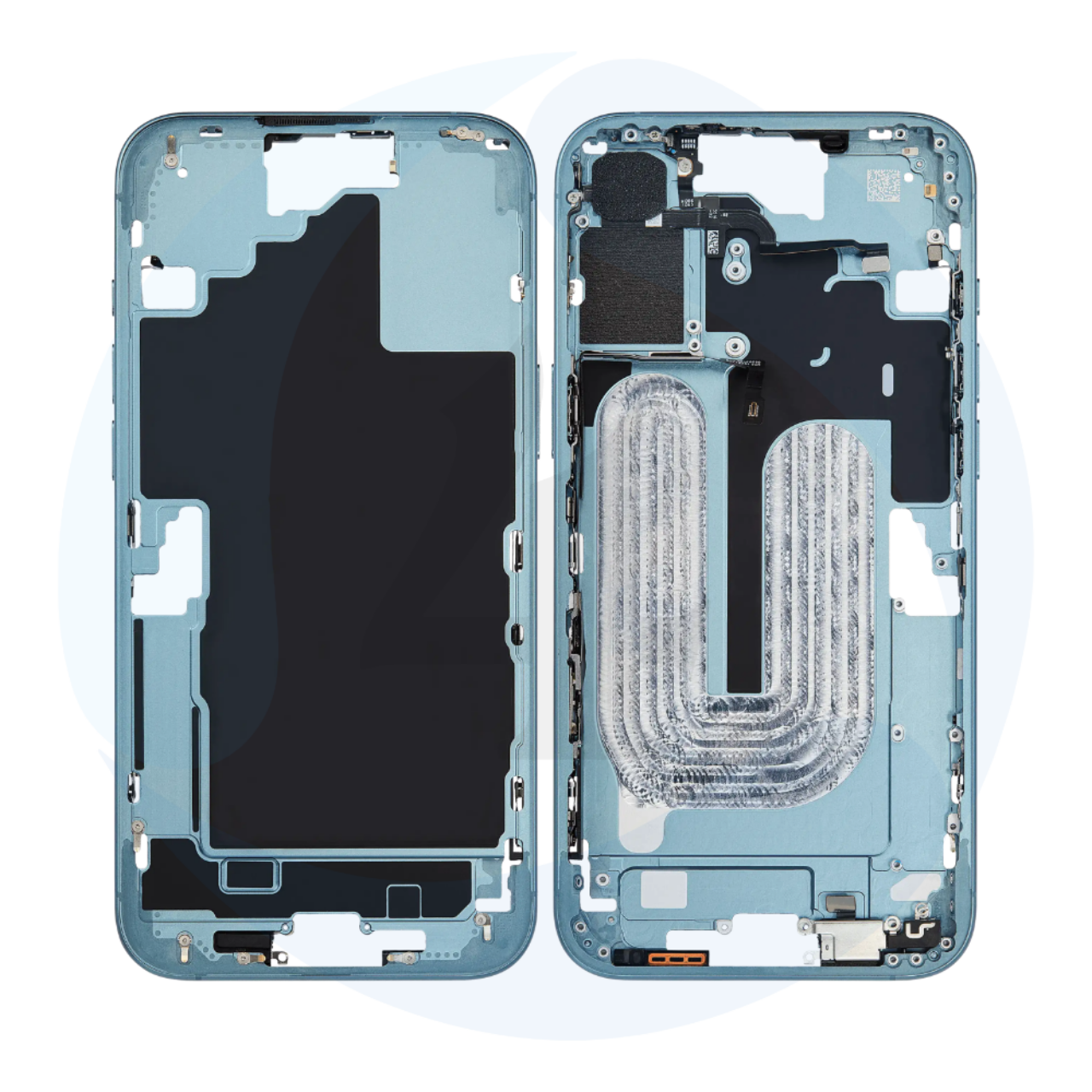Middle Frame With Small Parts Pulled Grade A Green For i Phone 16