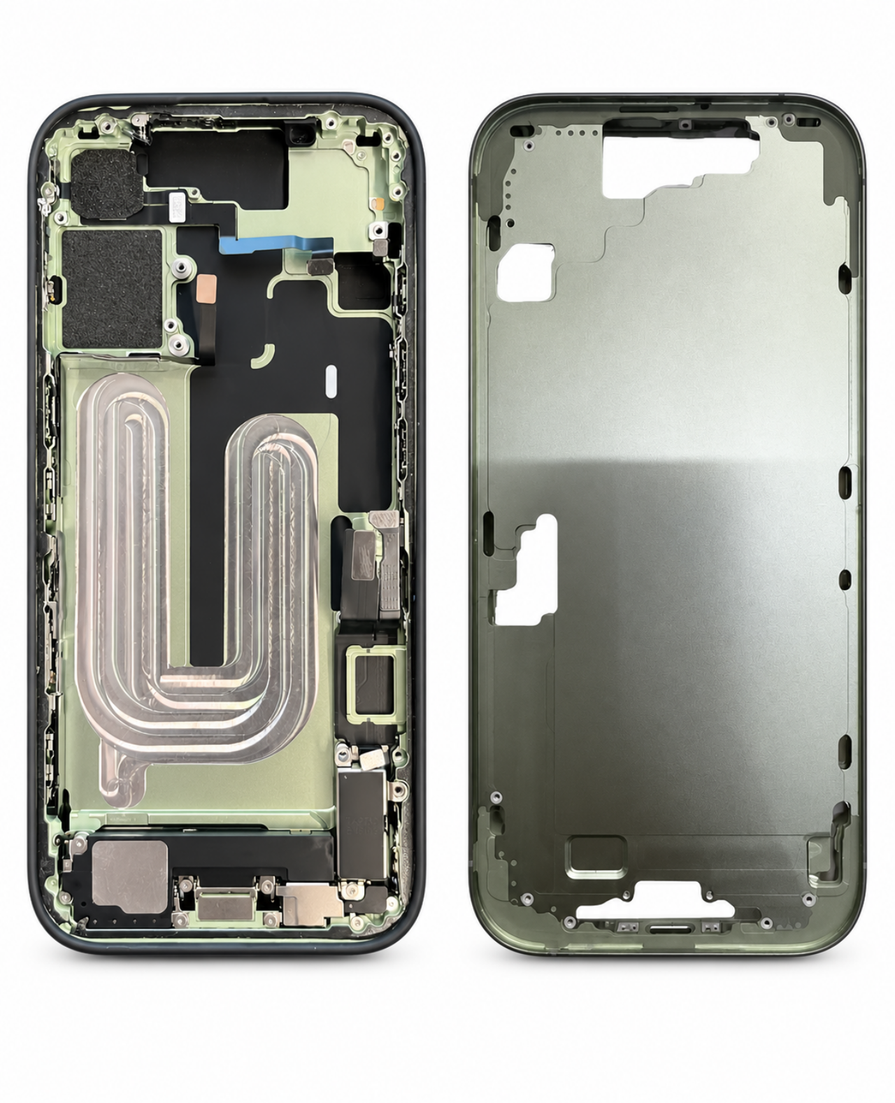 Middle Frame With Small Parts Pulled Grade A Green For i Phone 17