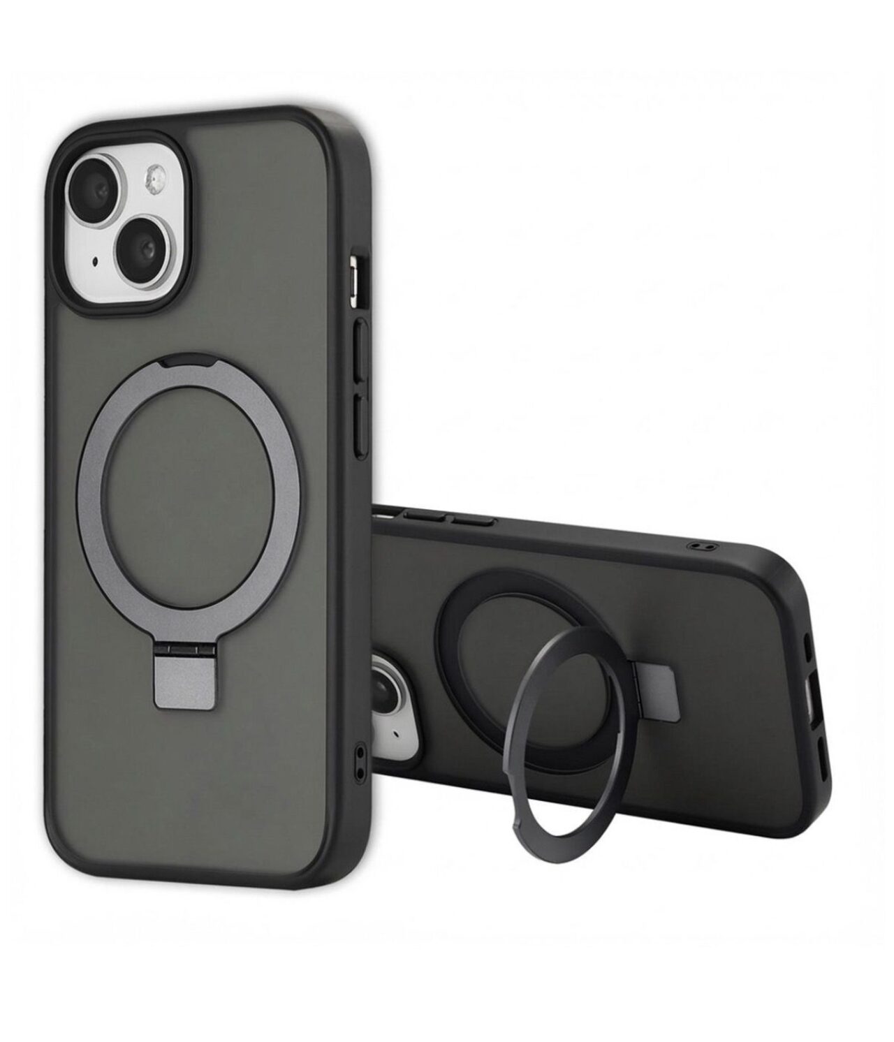 Protective Case With Ring Black For i Phone Models