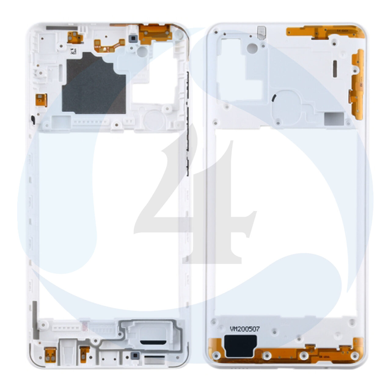 Samsung Galaxy A21s SM A217 F DS Middle Frame Bezel Plate Cover white