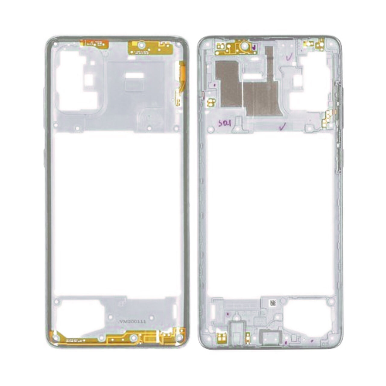 Samsung Galaxy A715 Middle Frame silver