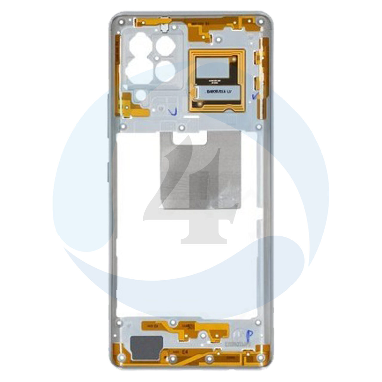 Samsung galaxy A42 A426f Middle chassis frame bezel black plate housing frame white