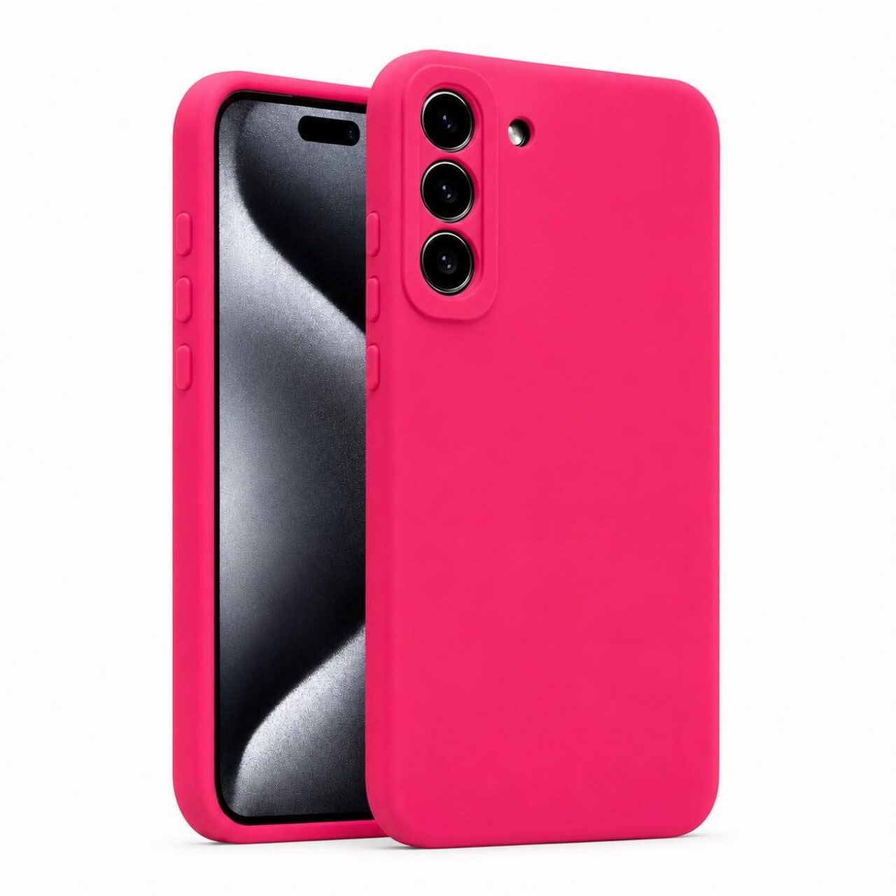 Silicone Case Fuchsia For Samsung Separate Camera Holes