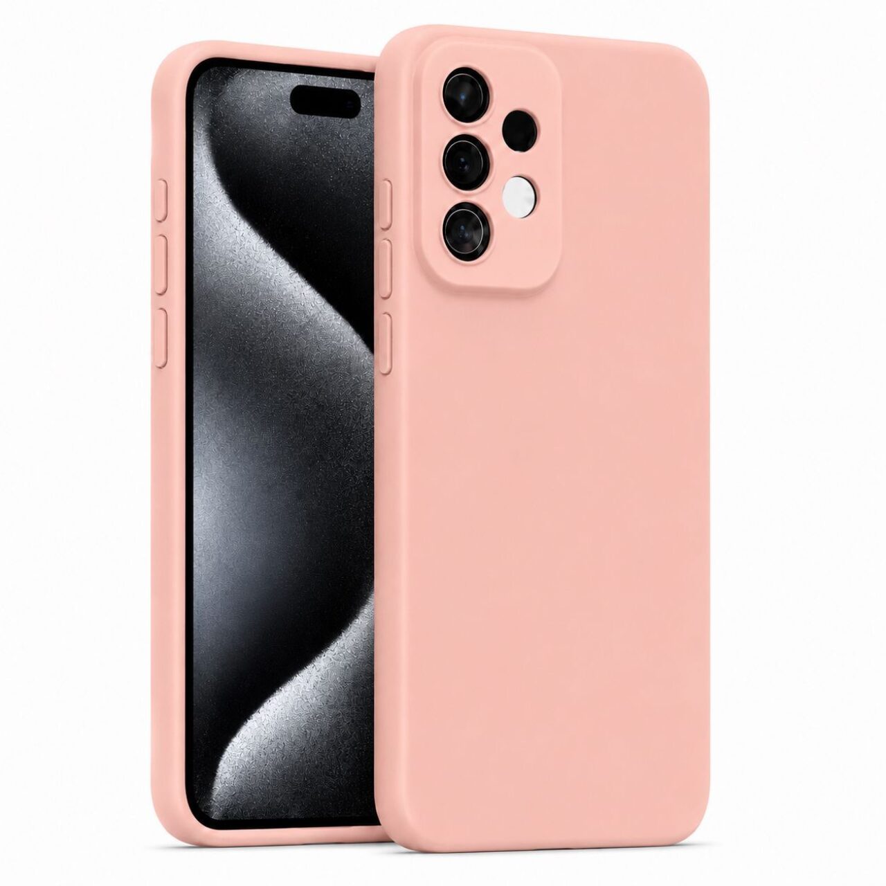 Silicone Case Light Pink For Samsung Separate Camera Holes