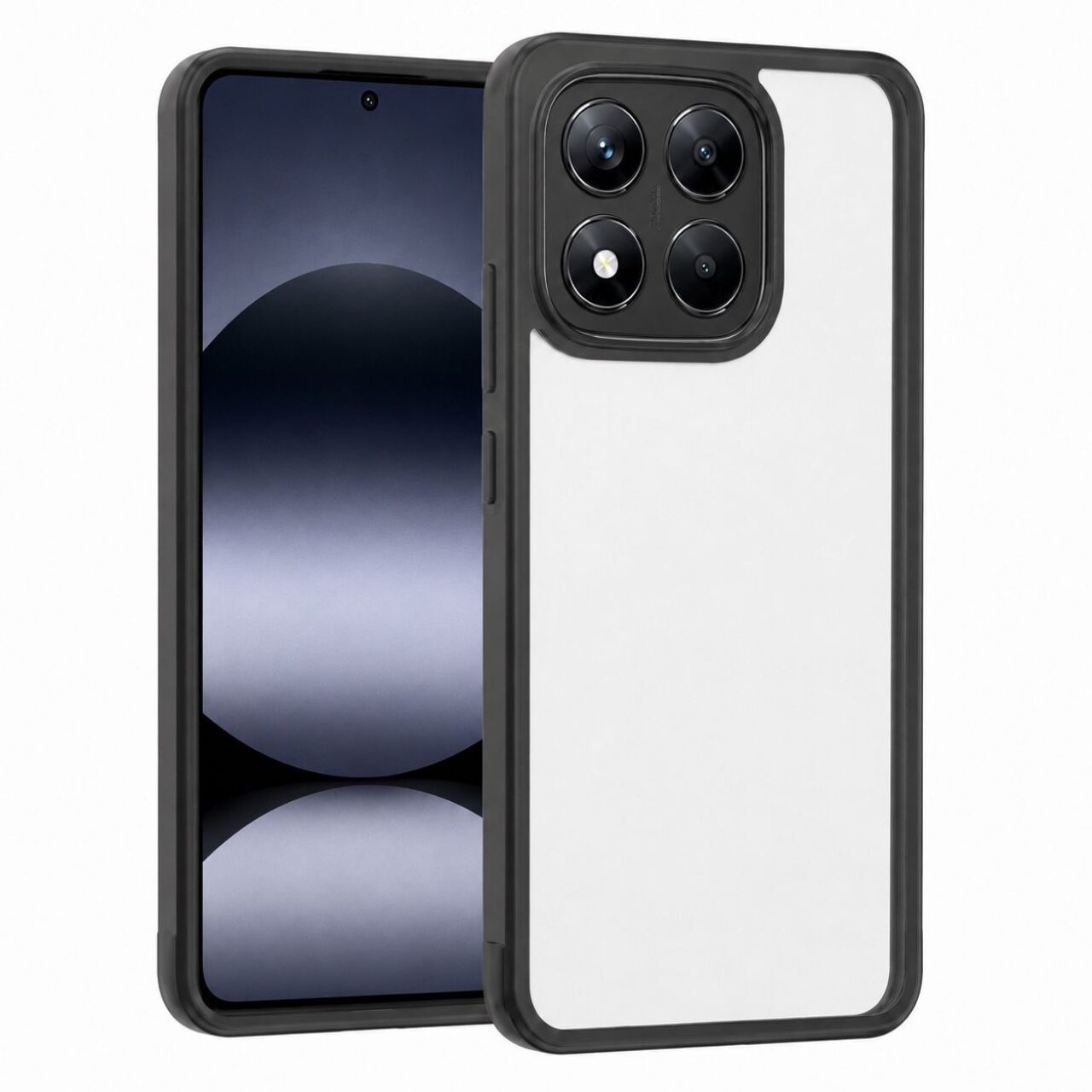 Silicone Case Transparant Black For Redmi Note 14 Pro 5 G