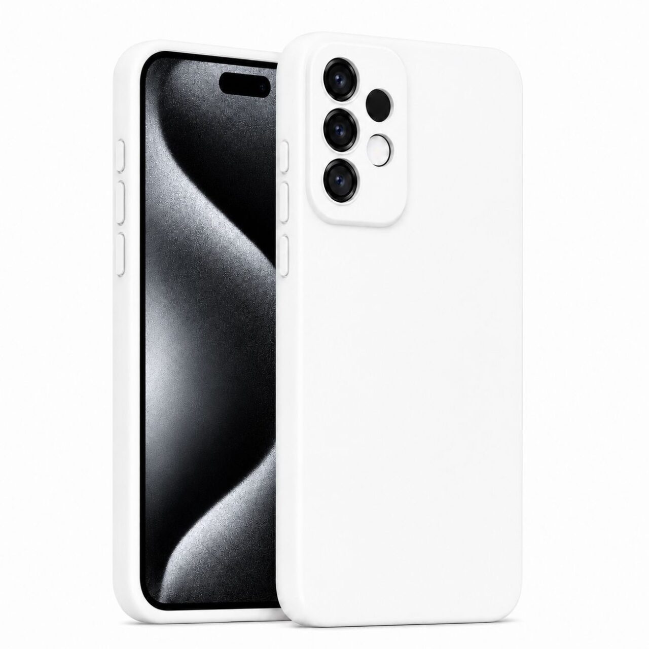 Silicone Case White For Samsung Separate Camera Holes