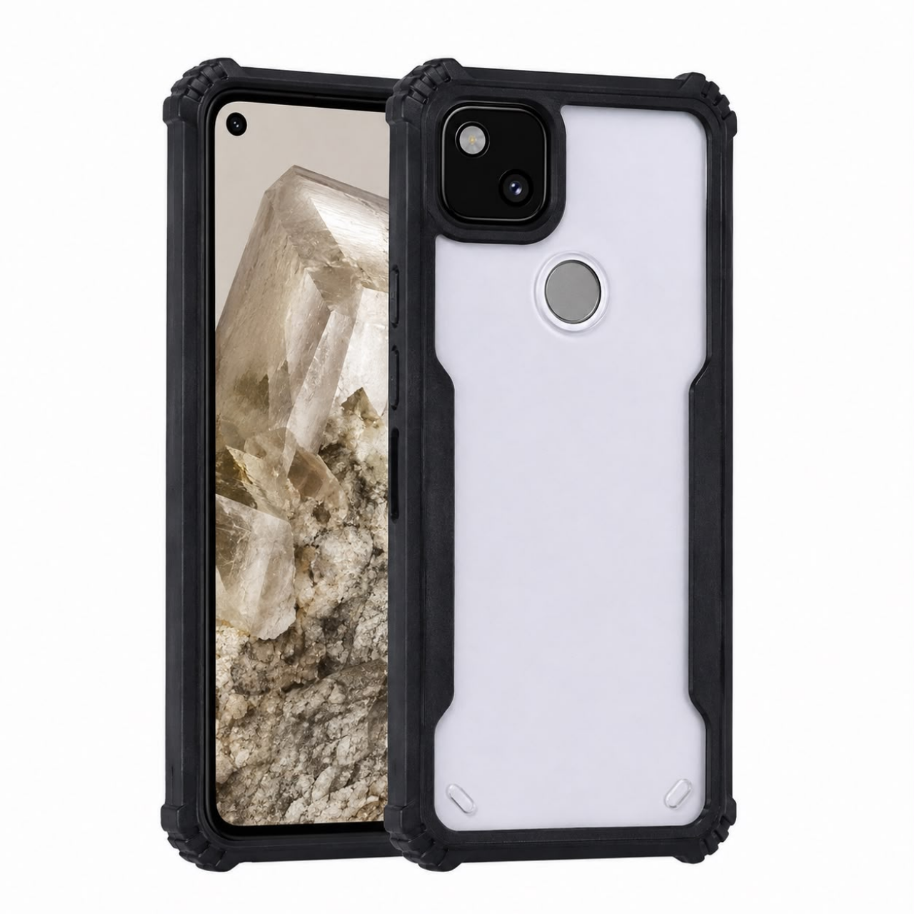 Silicone Open Back Bumper Case Black For Google Pixel 4a 4 G
