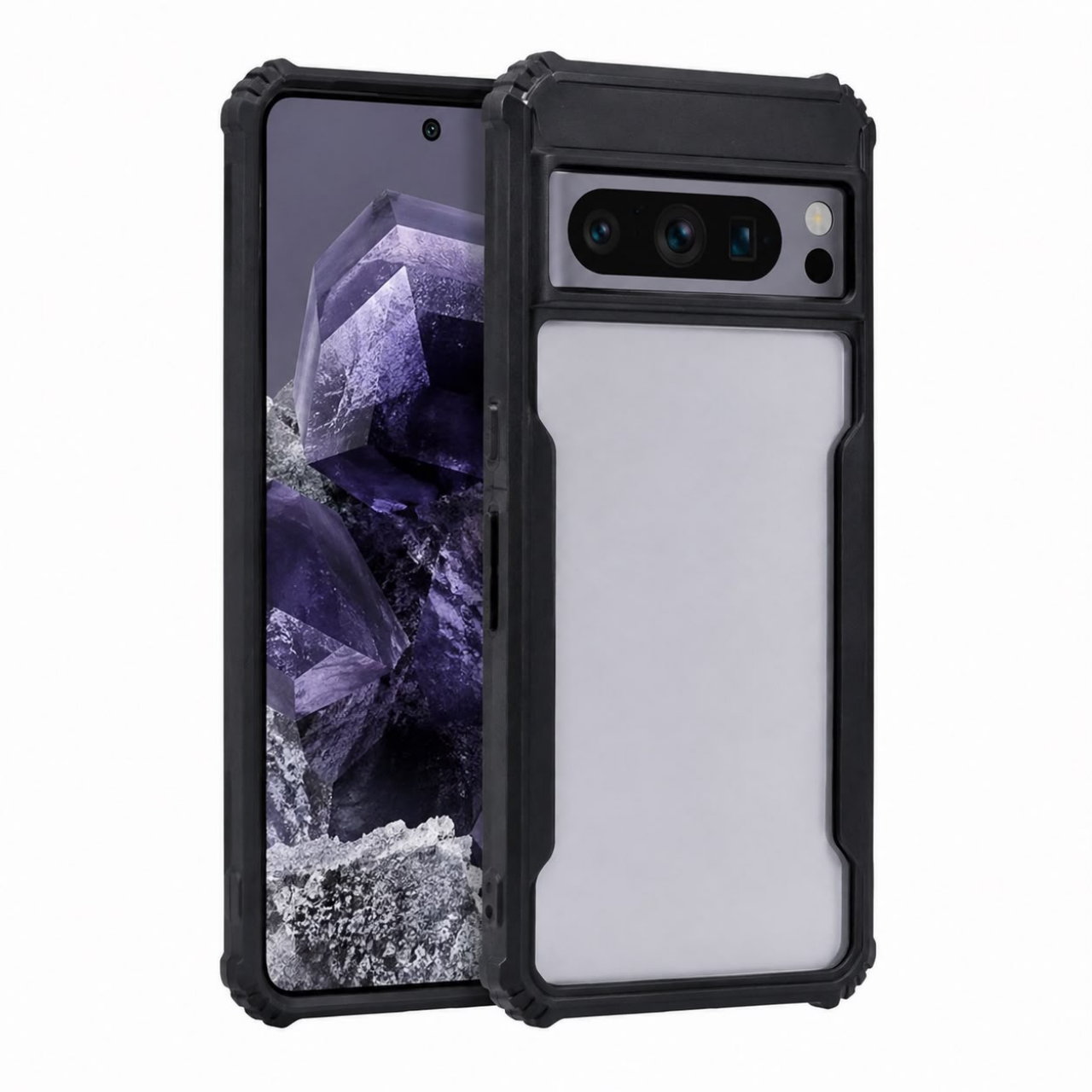 Silicone Open Back Bumper Case Black For Google Pixel 8 Pro
