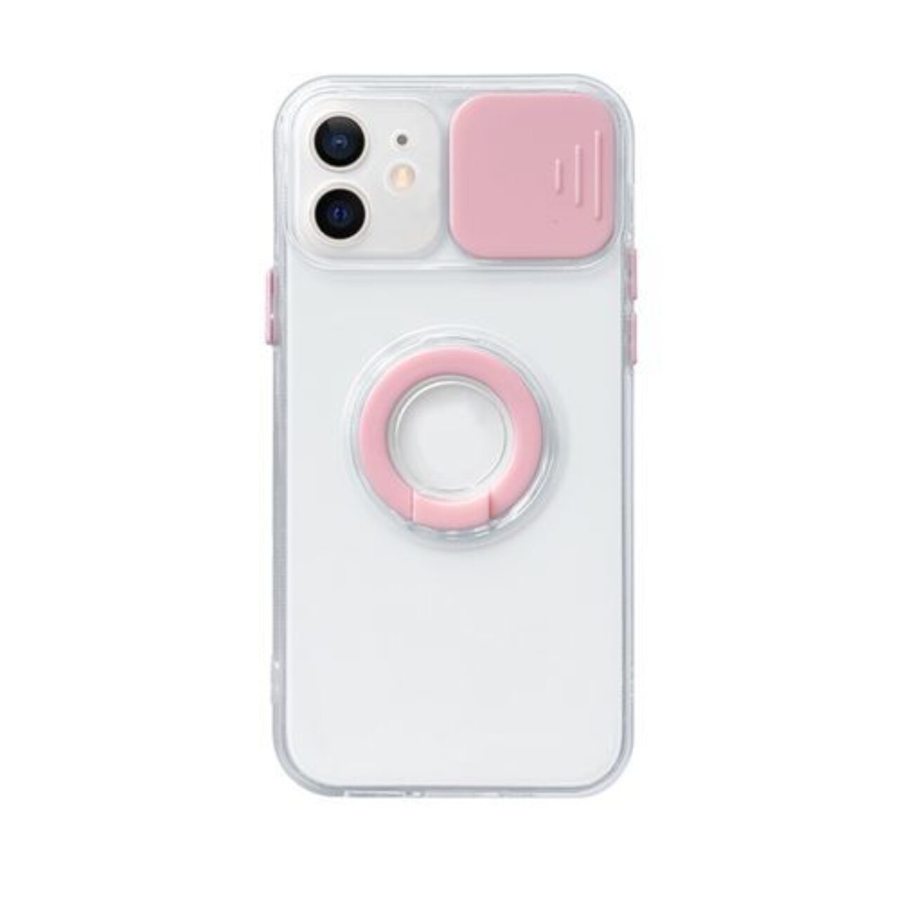 Sliding Camera Cover TPU Protective Case For i Phone PINK