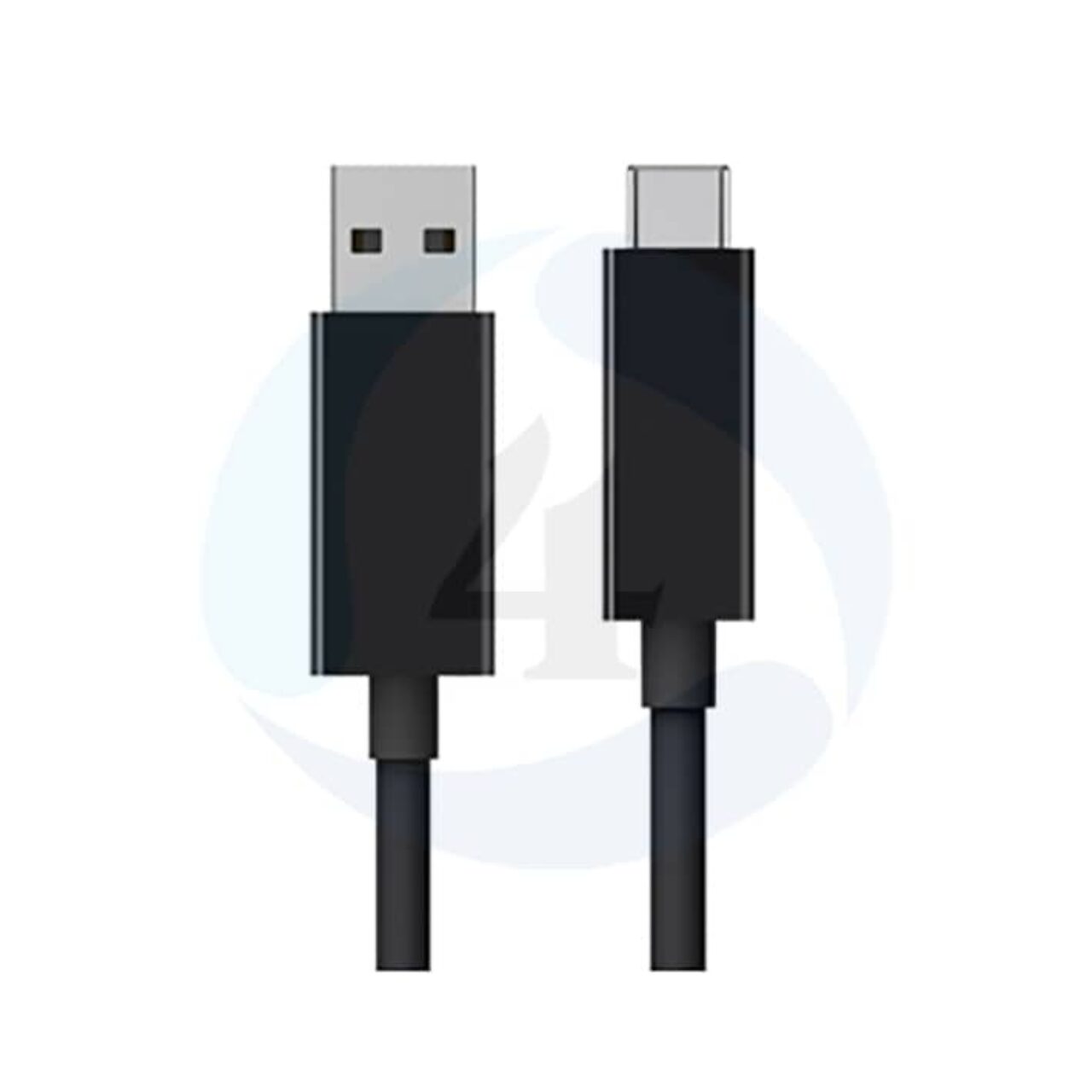 USB To USB C Cable Black 1 M