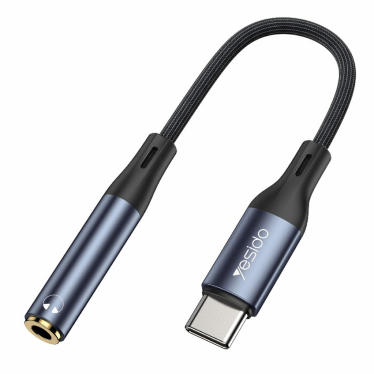 YAU38 Yesido USB C to AUX adapter Black