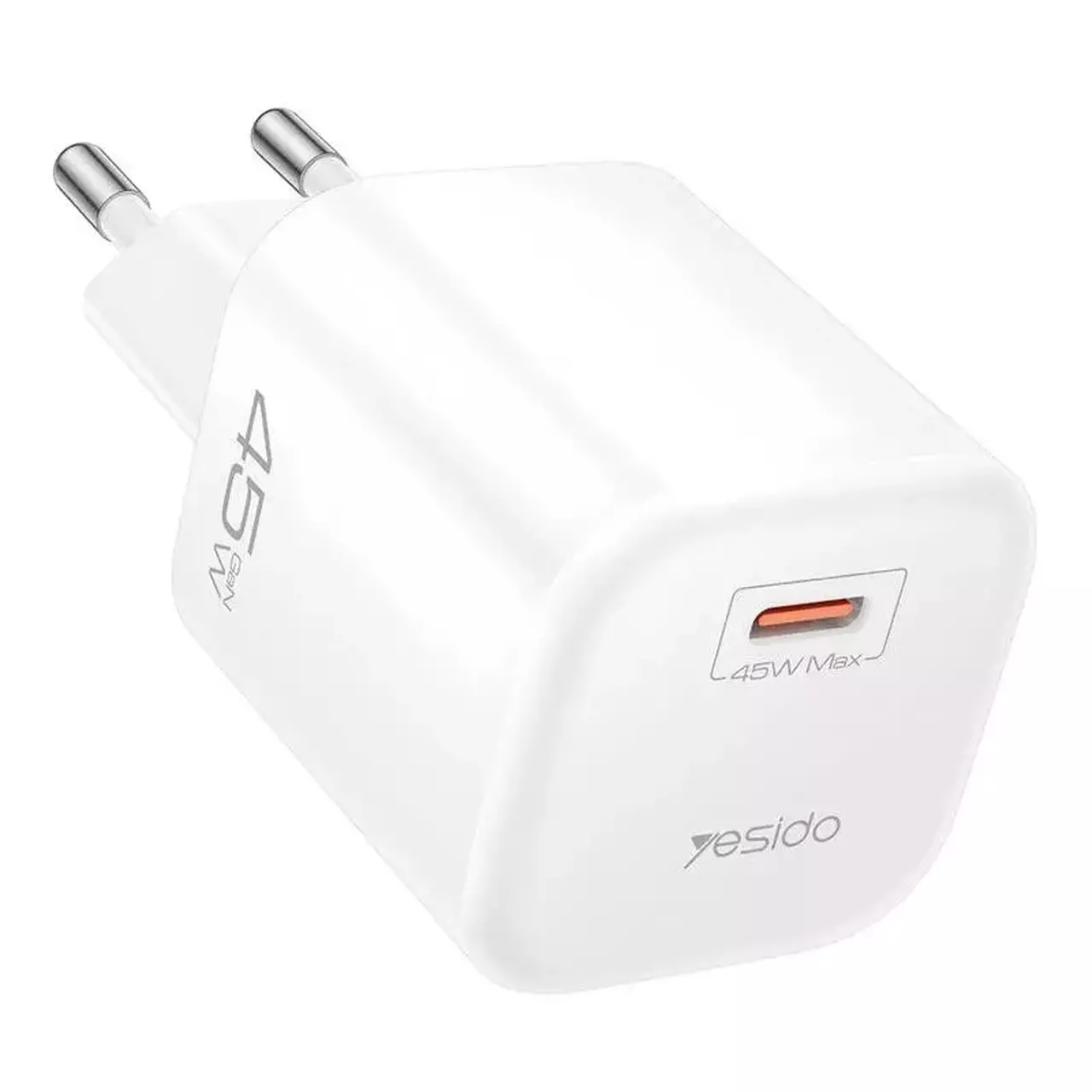 YC116 Yesido PD Ga N 45 W Fast Charger USB C Cable White