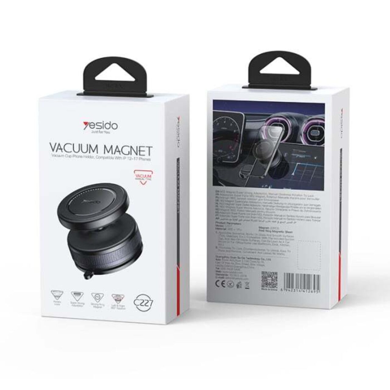 Yesido C310 Phone Holder Wireless Charging Vacuum Suction