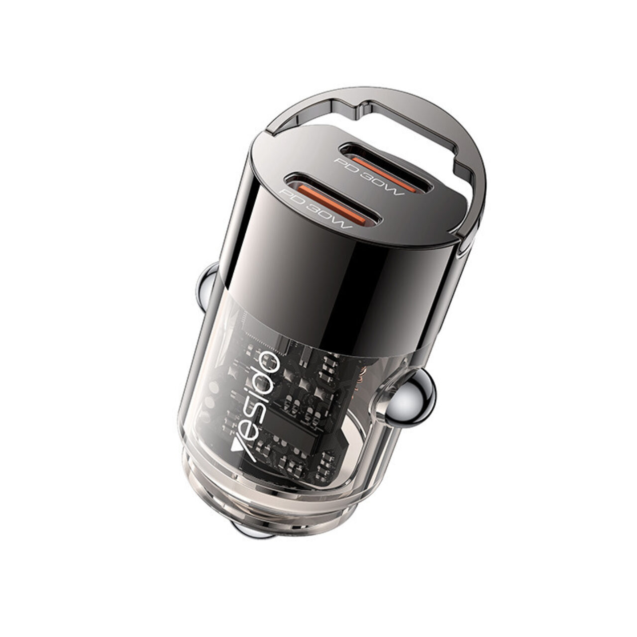 Yesido Dual 30 W Fast Charging Mini PD Hidden Car Charger Y69