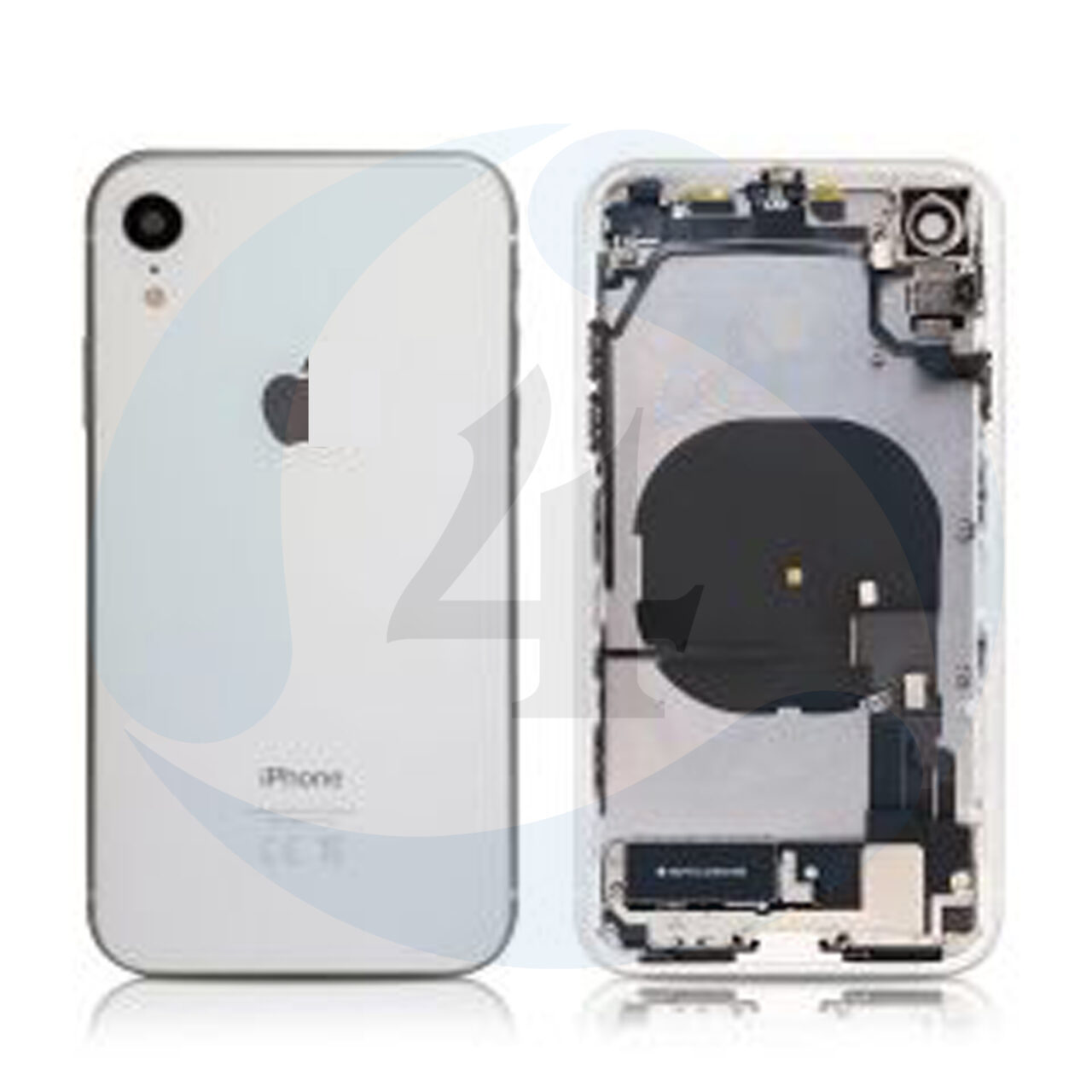 For Apple i Phone XR Batterij cover pulled compleet White