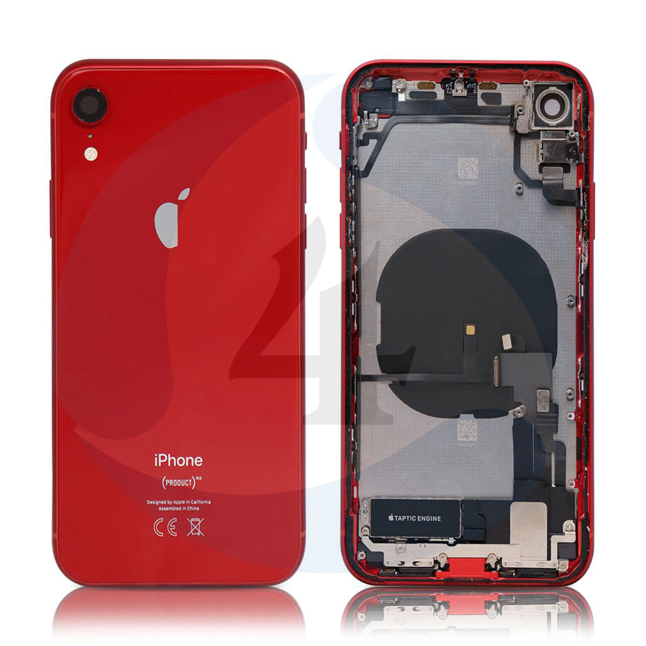 For Apple i Phone XR Batterij cover pulled compleet red