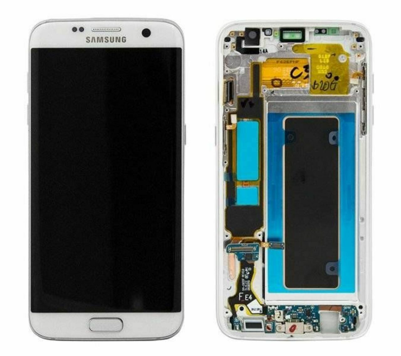 Samsung Galaxy G935 s7edge Service pack lcd scherm display screen Silver
