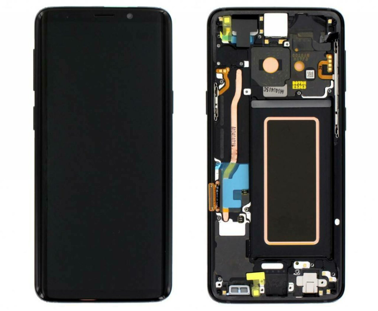 Samsung s9 titanium lcd digitiser complete g960f lcd scherm display service pack Black