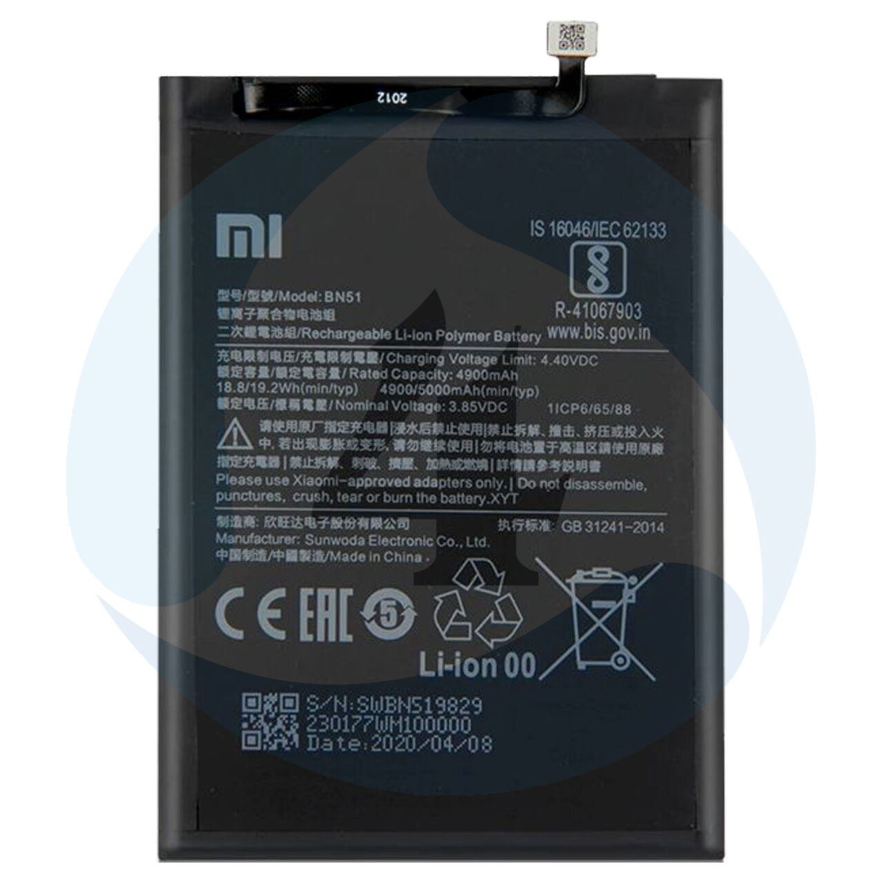 Xiaomi redmi 8 batterij origineel bn51